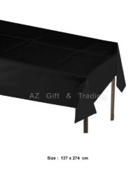 137 cm x 274 cm Disposable Black Party Table Cloth