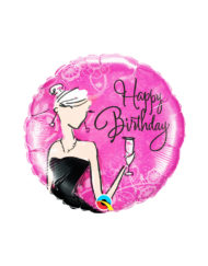 18 Inches Happy Birthday Black Dress Balloon