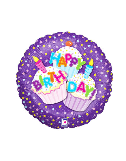 18 Inches Happy Birthday Cupcake Balloon