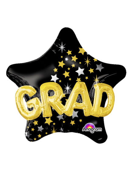 36inch Grad Star Foil Balloons