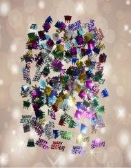 Happy Birthday Shape Multi Color Confetti Paper