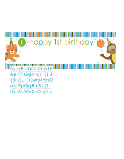 1st Birthday Giant Party Banner W Letters