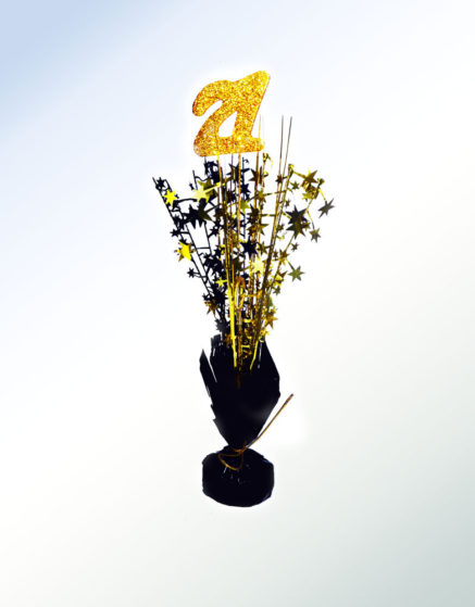 Balloon Weight Gold Black 21