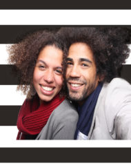 Black & White Stripe Photo Booth Background