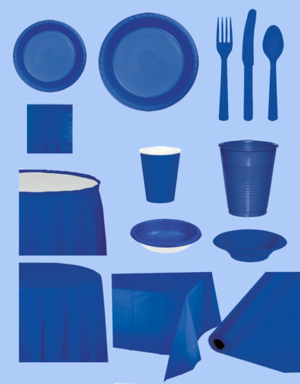 Blue Color Disposable Table Skirting