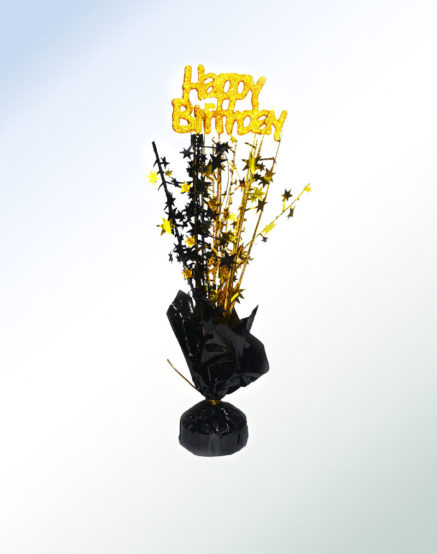Balloon Weight Black-Gold Happy Birthday