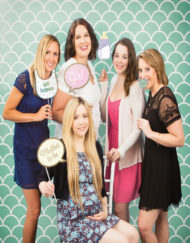 Mint Scallop Photo Booth Backdrop