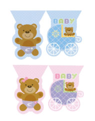 Baby Boy-Girl Shaped Banner