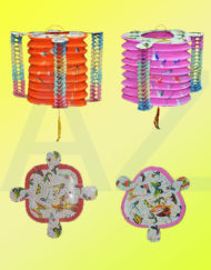 Paper Lanterns With Side Streamer-17cm