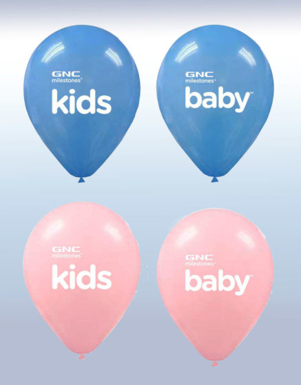 Light Color Balloon Printed With White ink.