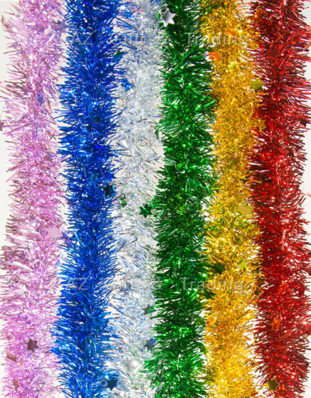 3 m Metallic Tinsel With Stars