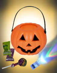 Halloween Goodie Bag With Pumpkin Container
