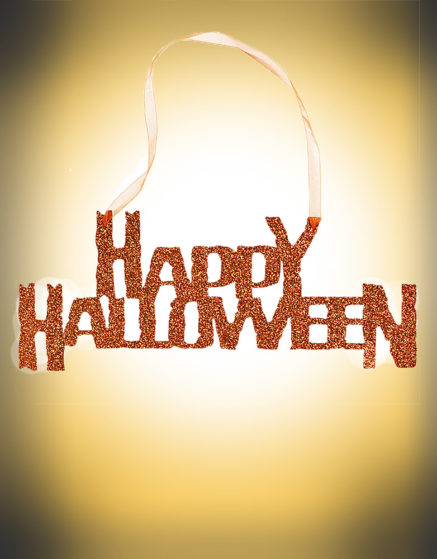 Happy Halloween Glitter Sign
