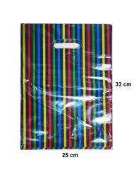 High Density Polythene Bag Colorful Stripes-M