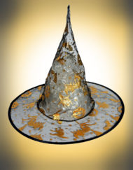 Halloween Witch Hat With Gold Print