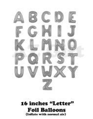 16 Inches Silver Letter Balloons
