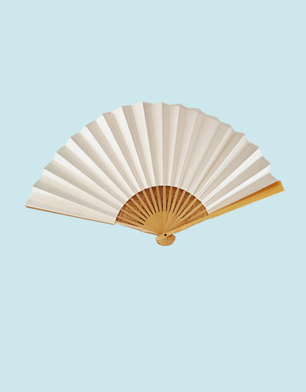 White Paper Folded Fan
