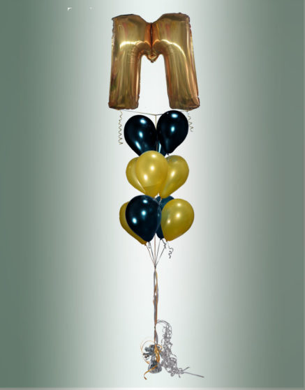 Balloon Bouquet With Letter Balloon on Top
