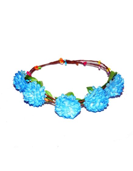 Blue Big Flower Headbands-