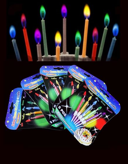 5 Color Flame Birthday Candles