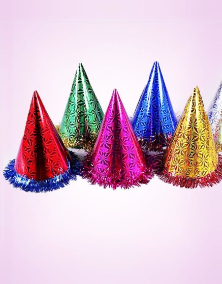Metallic Paper Cone Hats