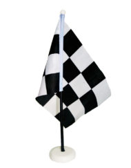 Black White Checkered Table Flag