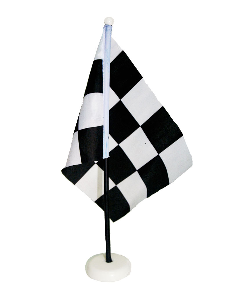 Black White Checkered Table Flag | Singapore Racing Flag
