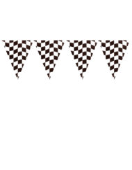 Black White Racing Flag Banner