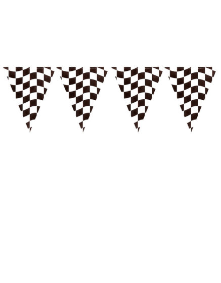 Black White Racing Flag Banner