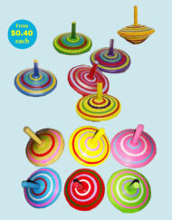 3.8 cm Wooden Tops
