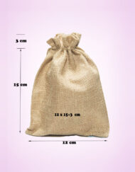 Gunny Sack String Bag 12 x 15+3 cm