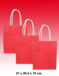 National Day Red Paper Bag With Paper Handler-L