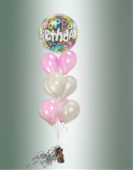 22 Inches Happy Birthday Balloon Bouquet With 10 Latex Balloons