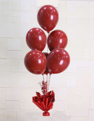 3 Layers Red Chrome Balloon Bouquet