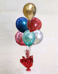 Assorted Color Chrome Balloon Bouquet