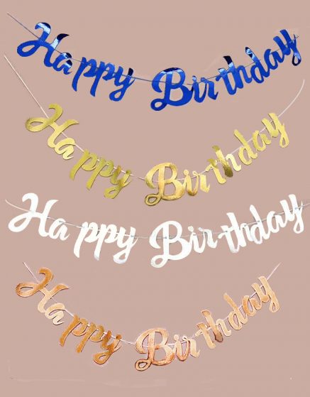 Lettering Happy Birthday Banners
