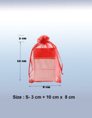 Red Organza Bag 13 x 8 cm