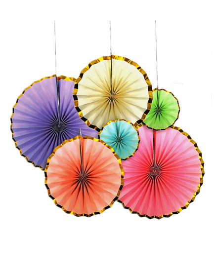 Multi Color Paper Fans