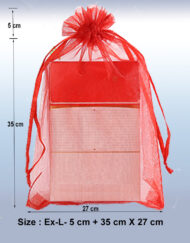 Red Organza Bag 40 x 27 cm