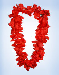 Hawaii Lei Flower Necklace-Red
