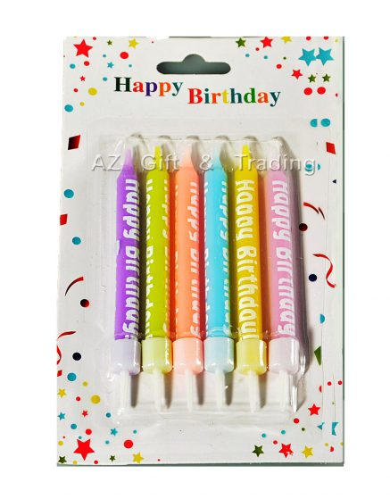 6 pieces Happy Birthday Candles