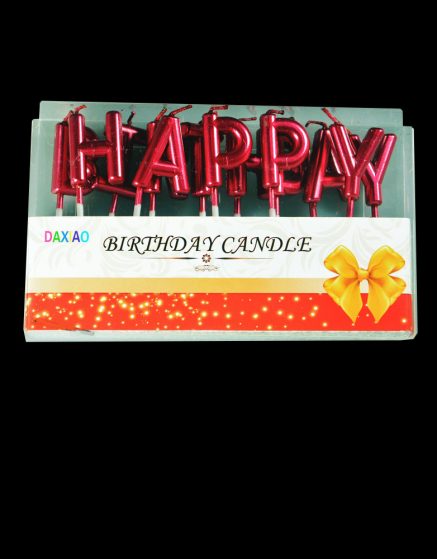 Happy Birthday Candles Red Color