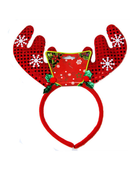 Christmas Red Reindeer Antlers Headband