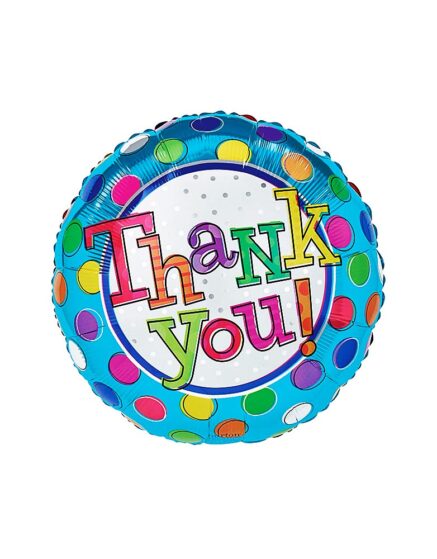 18 inch Thank you Polka dots balloon
