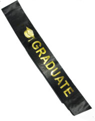 Black Graduation Sash