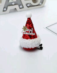 Mini Santa Hat Hair Clip Sequins
