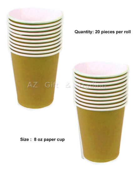 Disposable Paper Cup Matt Gold