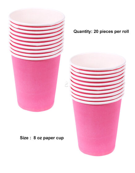 Pink Disposable Paper Cup
