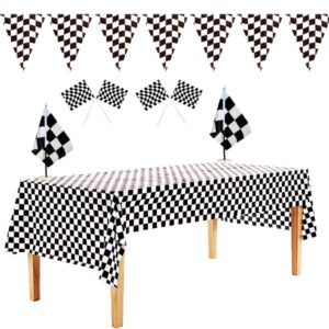 Black White Checked Racing Theme