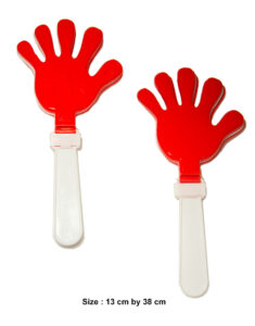 13 x 28 cm Big Red White Hand Clapper